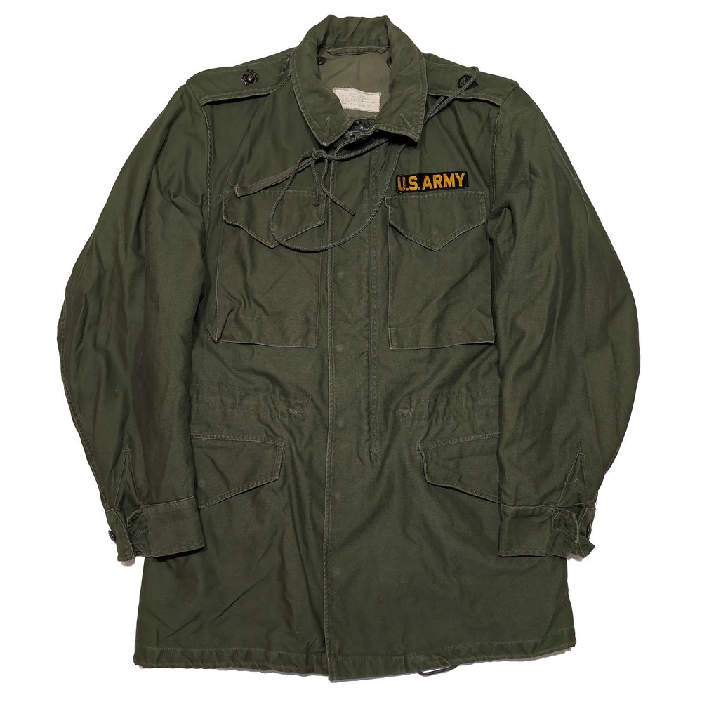 US ARMY M-1951 Field Jacket Mens Small Long Green Vintage 1950s Military Coat